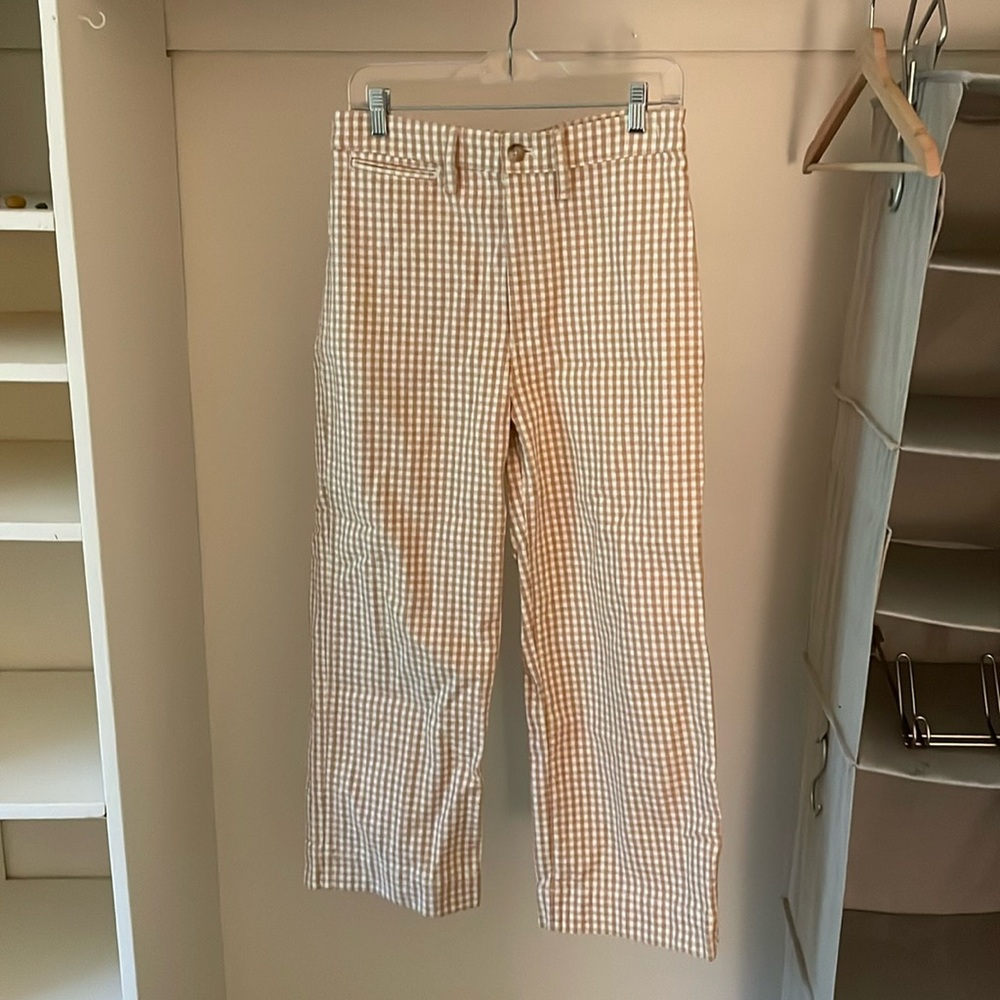 Madewell - Slim Emmett Wide Leg Crop in Check